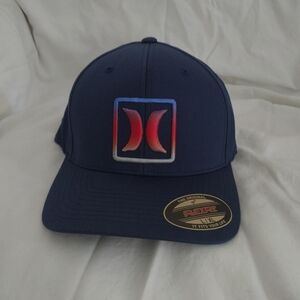 Flexfit Navy Blue Fitted Hurley Cap with Logo Size L/XL, NWT